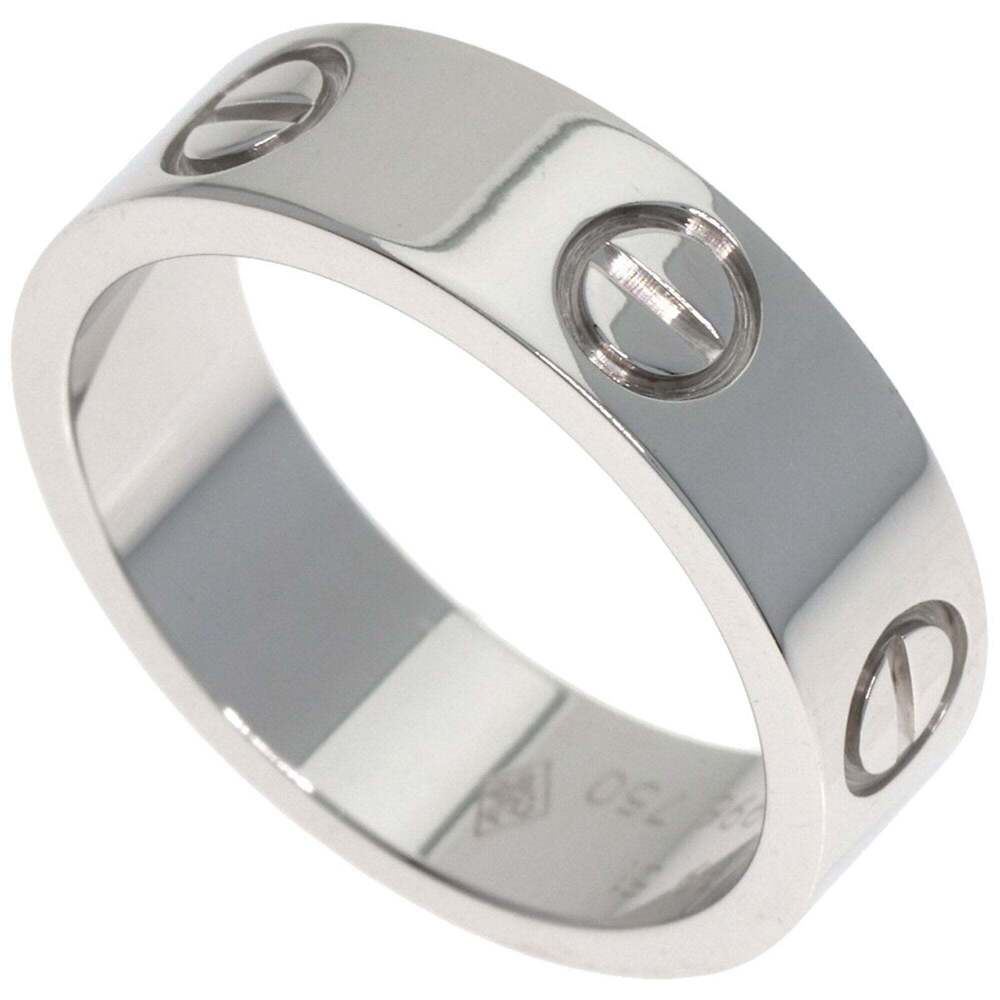 CARTIER 18k Silver Love Ring #51